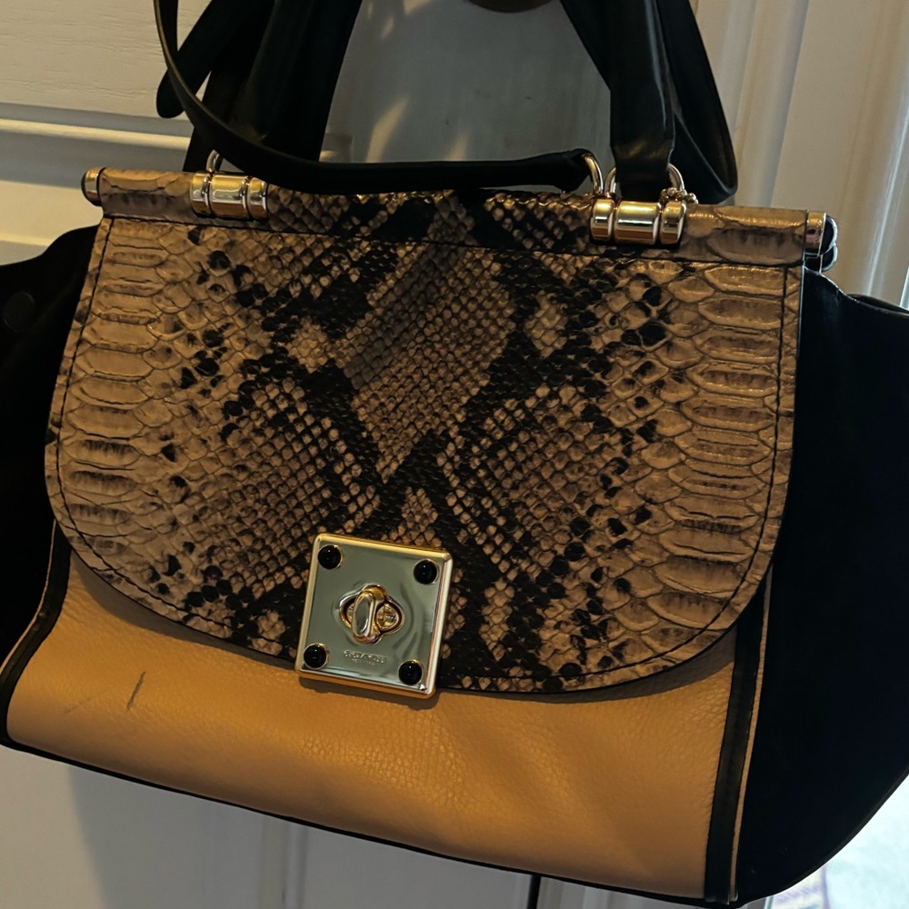 Gorgeous!! Coach Bag With Python Trim! Multiple M… - image 3
